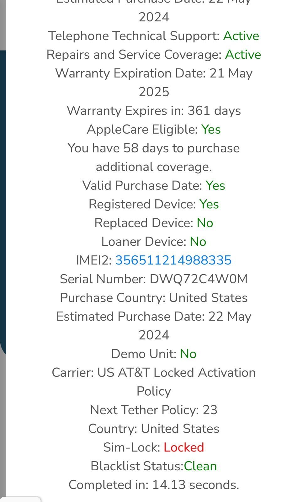 iphone 15 pro max 256gb AT&T 5X72