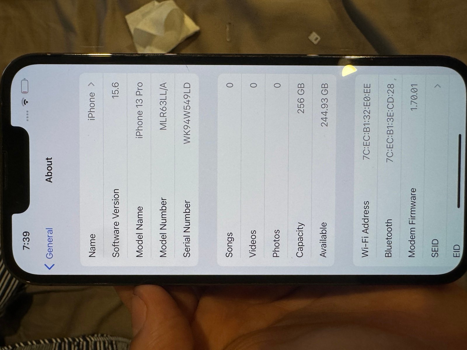 IPhone 13 Pro 256GB Unlocked 6X18