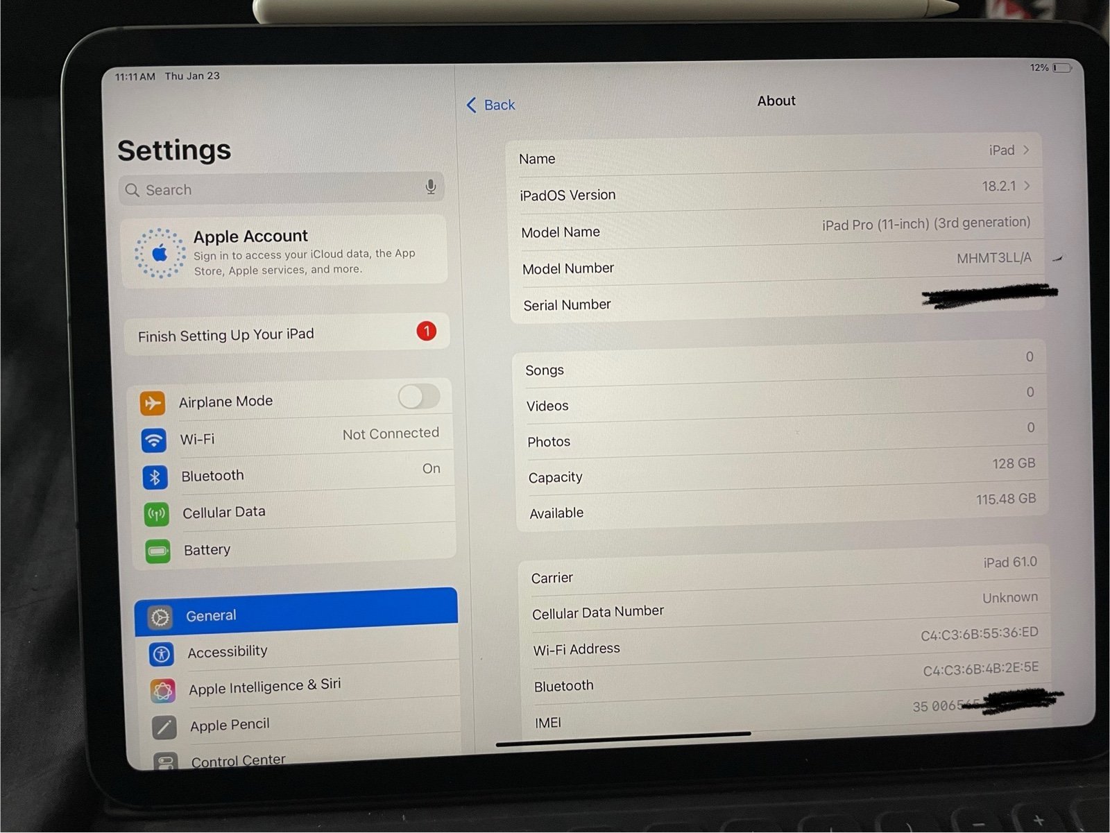 iPad Pro 11 Inch M1 WiFi + Cellular 5A35