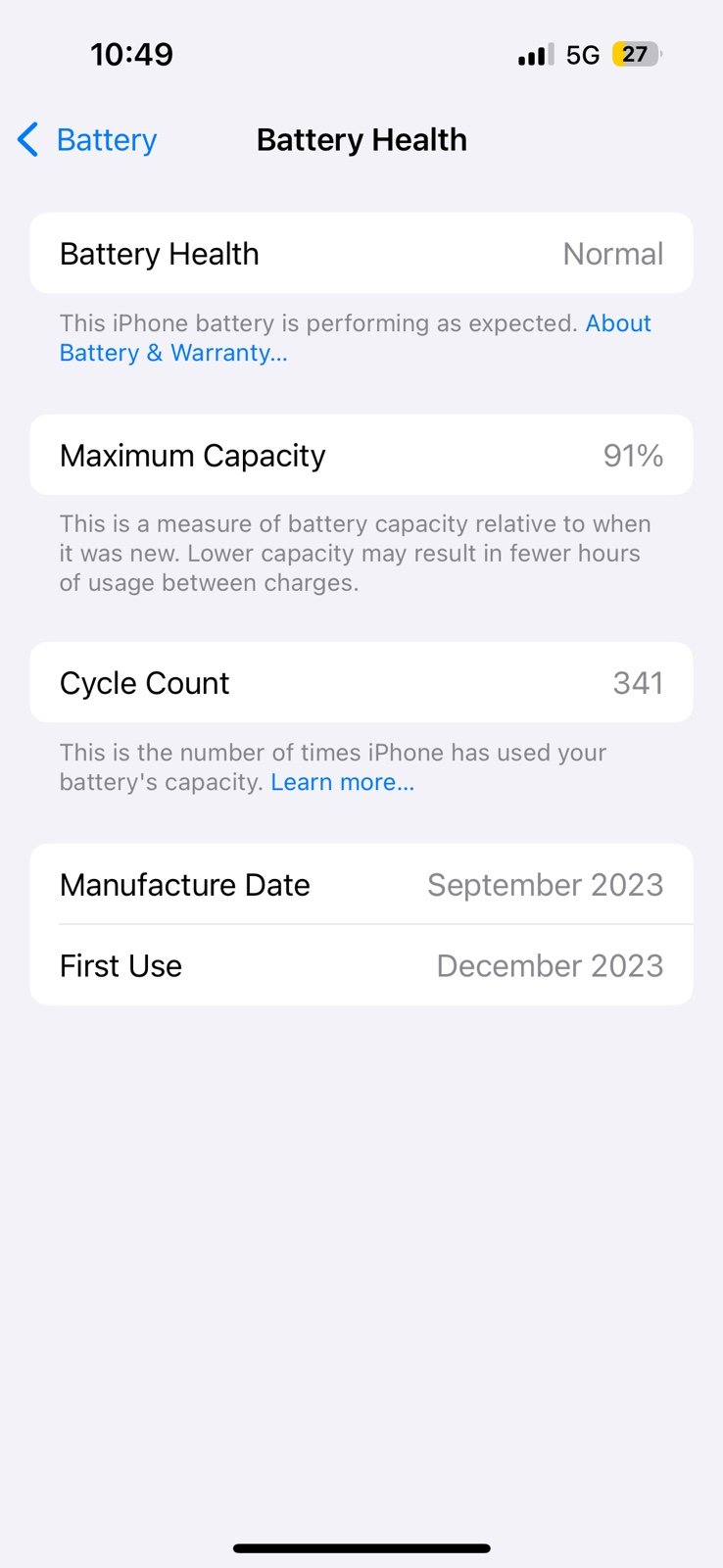 iPhone 15 pro 128gb white 5D12