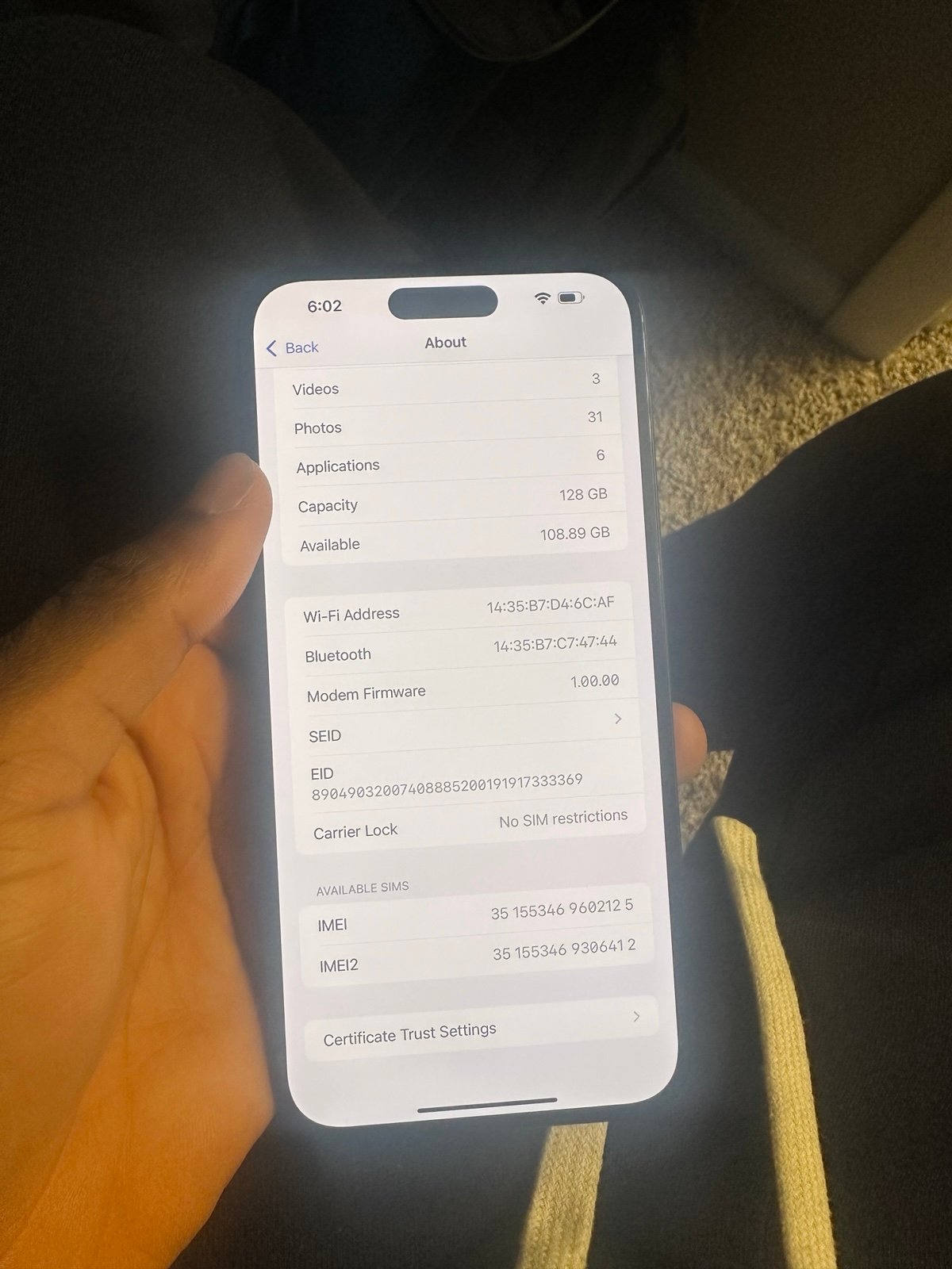 Apple iPhone 16 plus 3B51