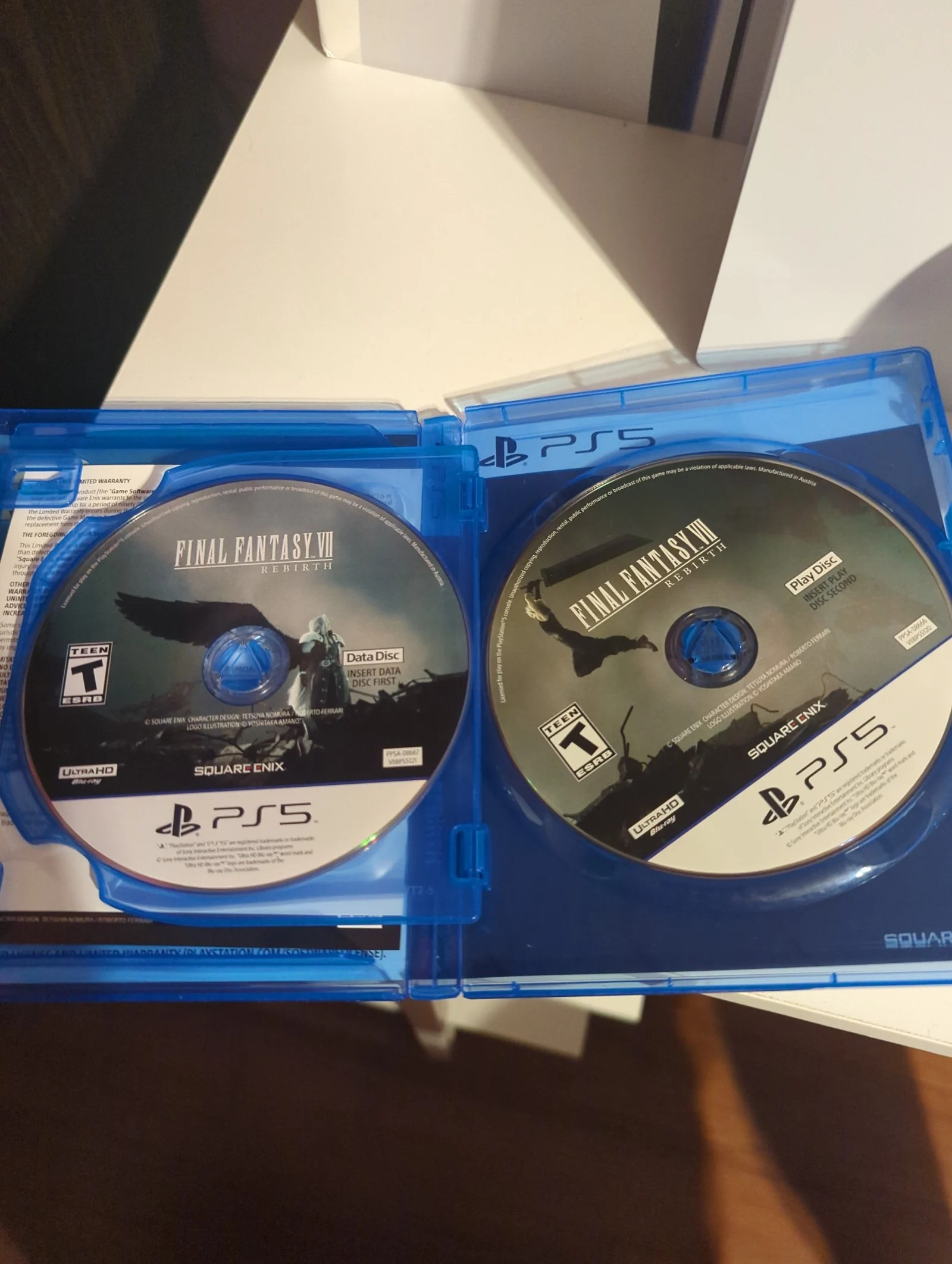 PLAYSTATION 5 Disk Drive version and Final Fantasy 7 rebirth 5H12