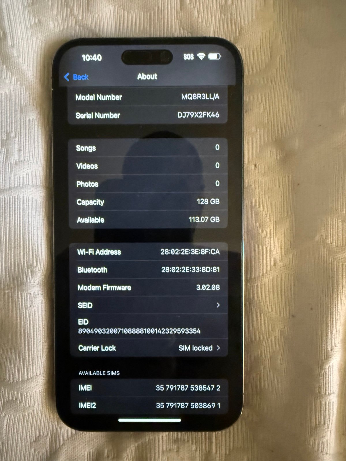 Apple iPhone 14 Pro Max 128 GB in Deep Purple 9F75