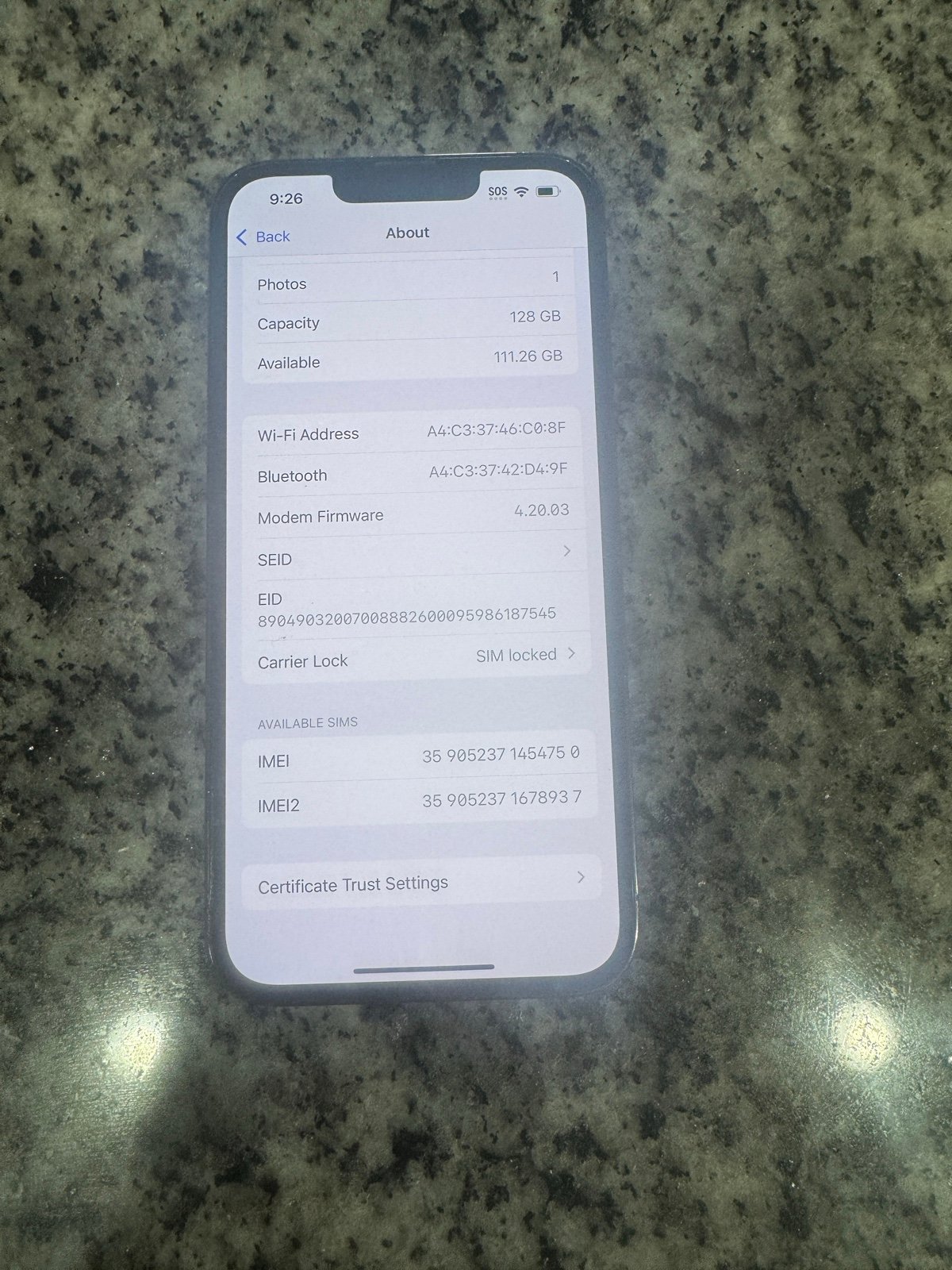 Iphone 13 Pro 128 GB 1P26