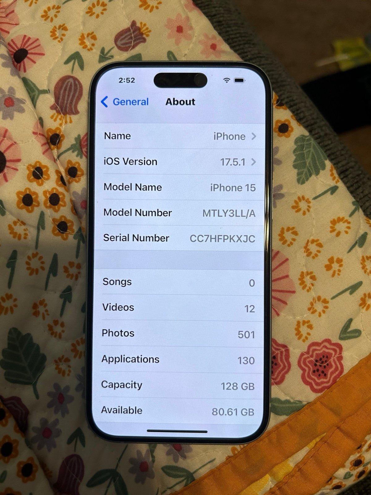 Apple iPhone 15 unlocked 128gb 5B92