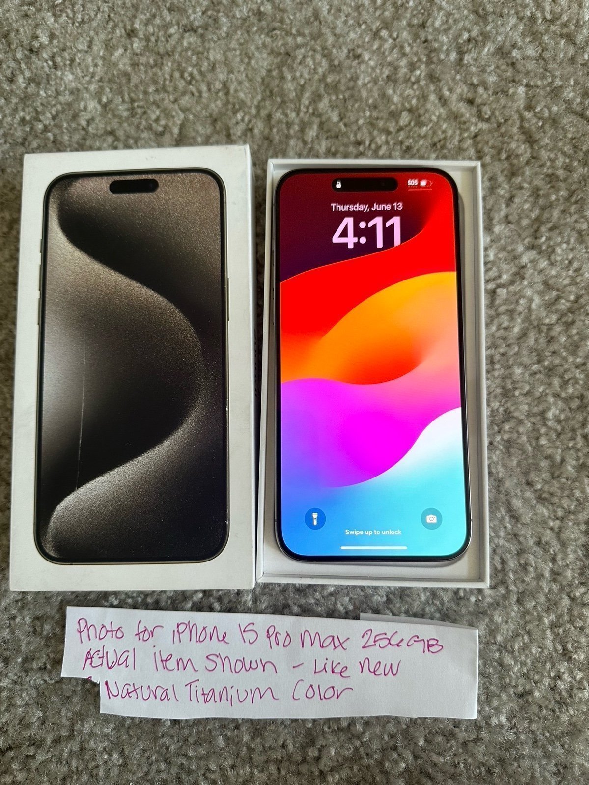 Apple iPhone 15 Pro Max | 256GB Natural Titanium 9T16