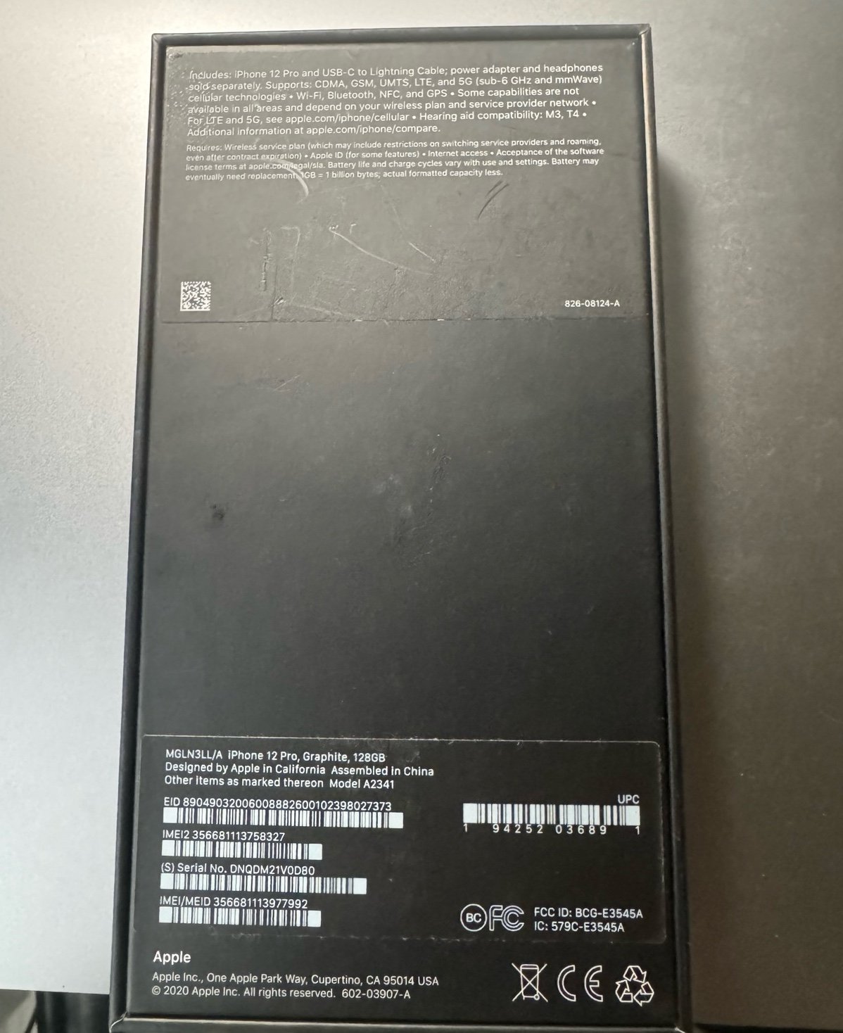 iPhone 12 Pro 128GB Graphite Unlocked 2H15