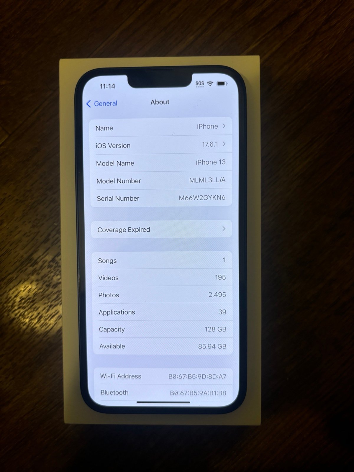 Apple iPhone 13 Midnight Tmobile Like new 5F91