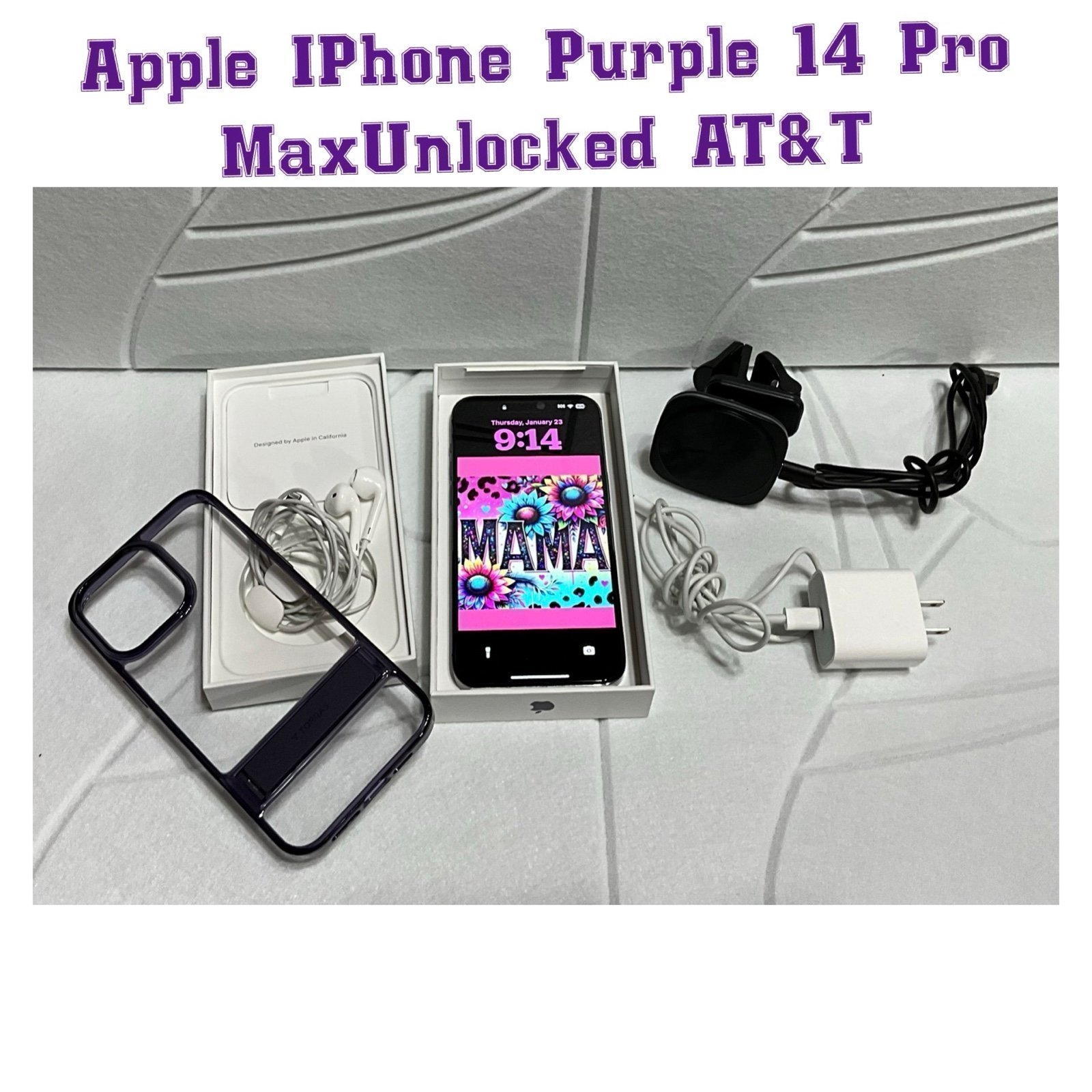 Preowned Purple Apple iPhone 14 Pro Max AT&T 512GB Cellular & WiFi Unlocked 3V75