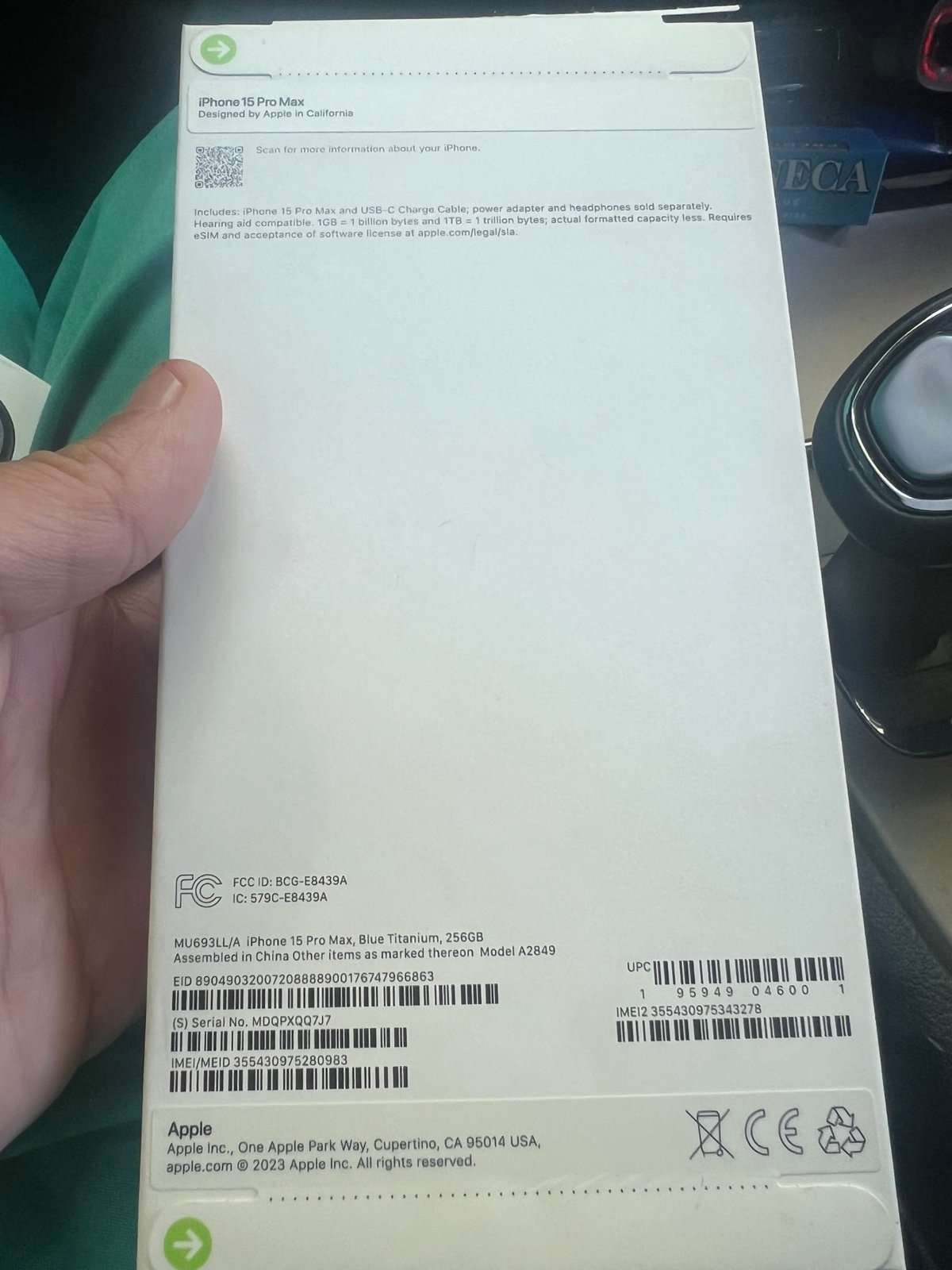 Apple iphone 15 pro max phone unlocked 2U39