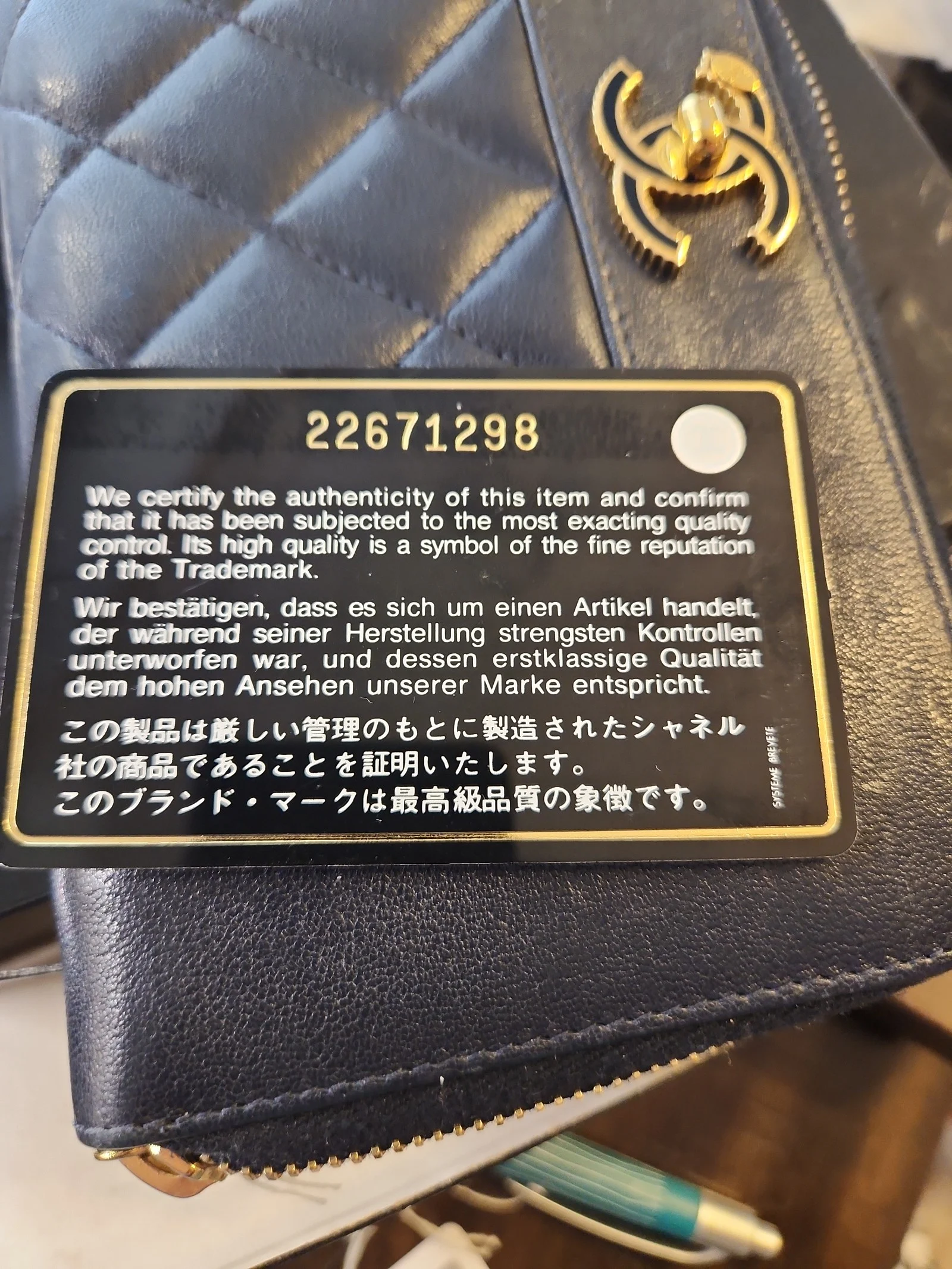 ChanelMademoiselle Vintage Zip Around Wallet Quilted