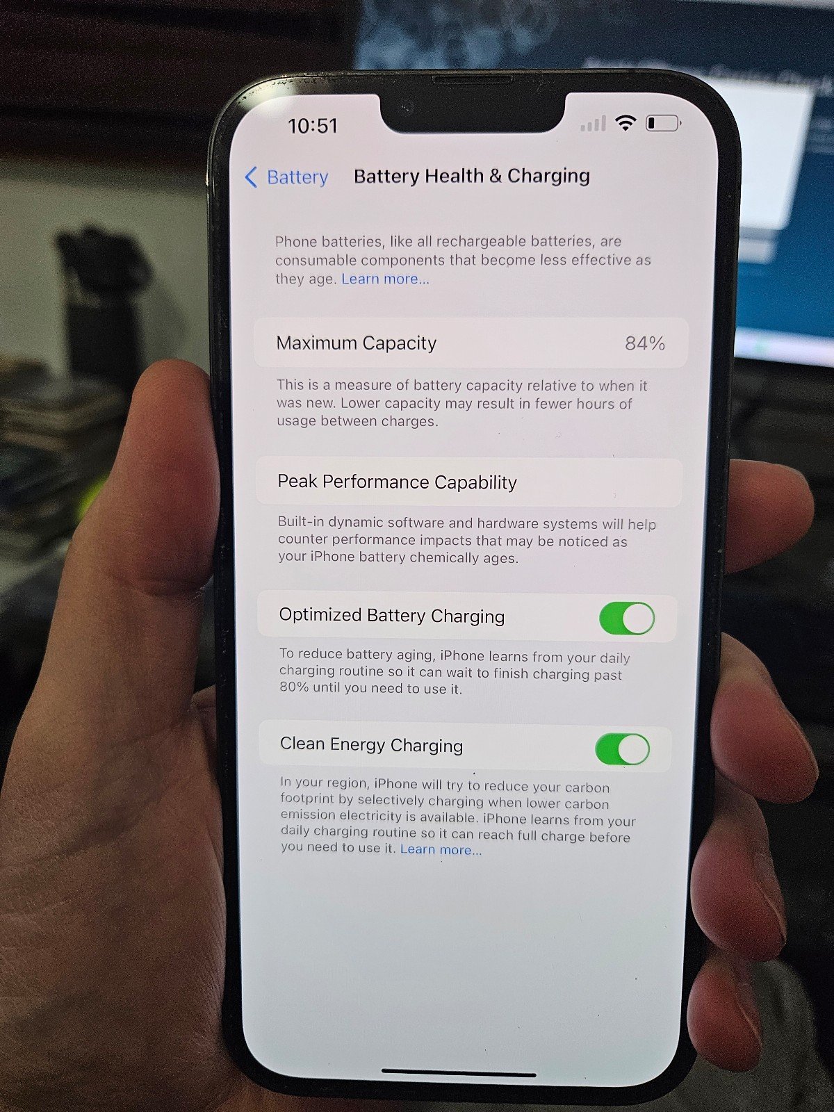 Apple iPhone 13 Pro Max 256 GB in Graphite for Unlocked 84% Battery 8O32
