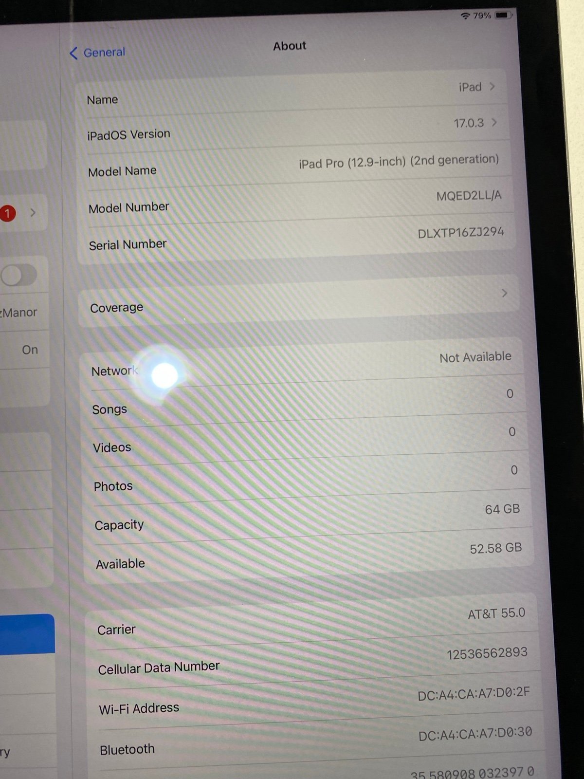 Ipad Pro 12.9 inch 64gig Wifi 9T18