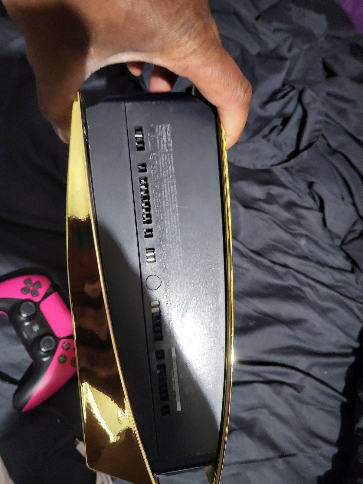Playstation 5 console gold plates 7E98