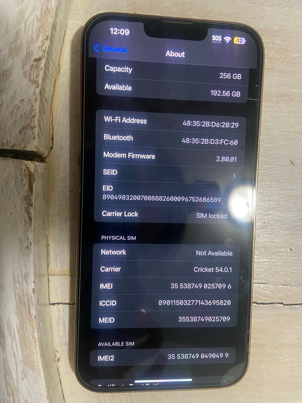 iPhone 13 Pro Max 256 GB (Cricket) 8L37