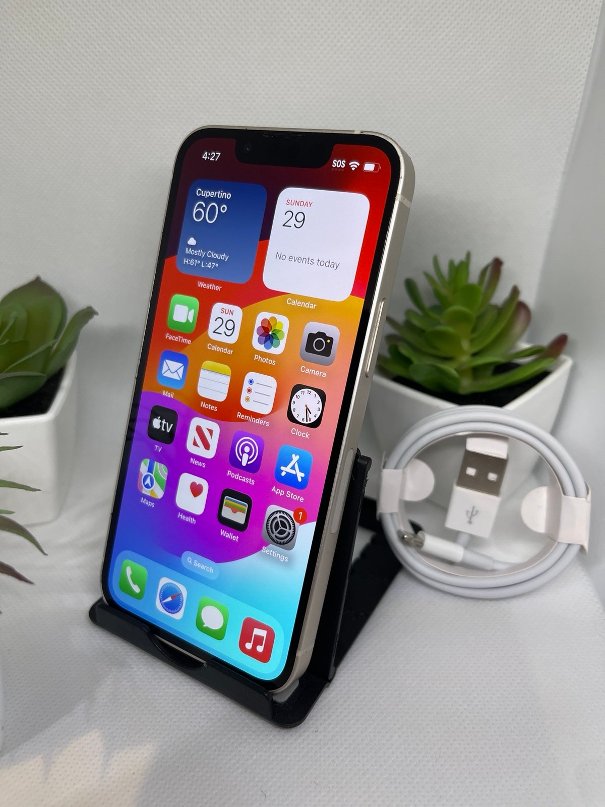 Apple iPhone 13 Mini 128GB Unlocked in White - Any Carrier Flawless 100% Battery 6L36