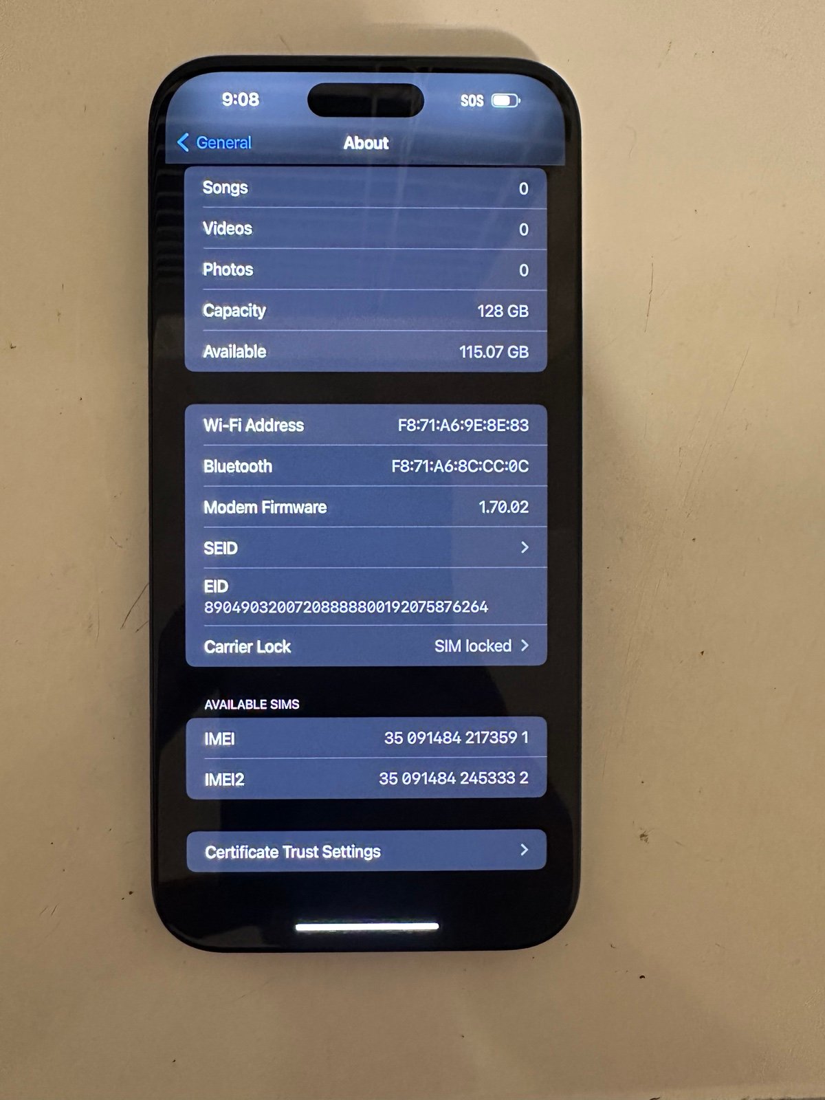 iPhone 15 Plus 128GB Verizon 9P89