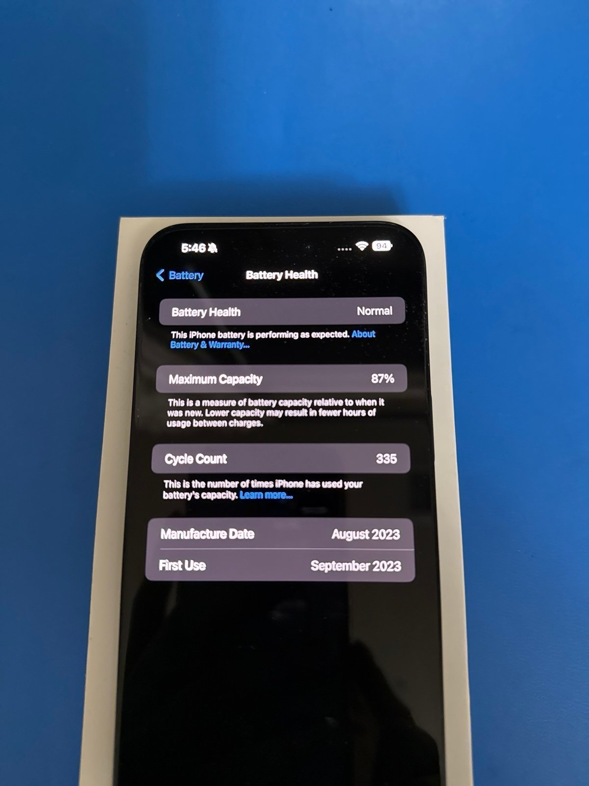 Apple iPhone 15 Pro Max 1TB Blue Titanium Unlocked 1Y61