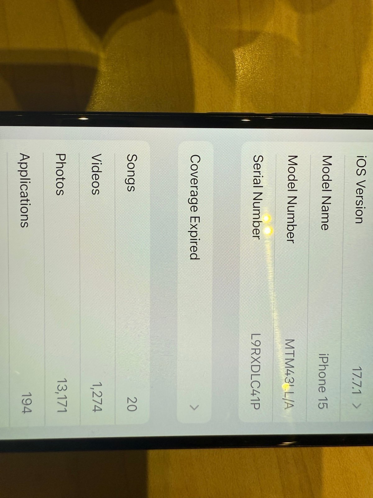 iPhone 15 256 GB 6O67