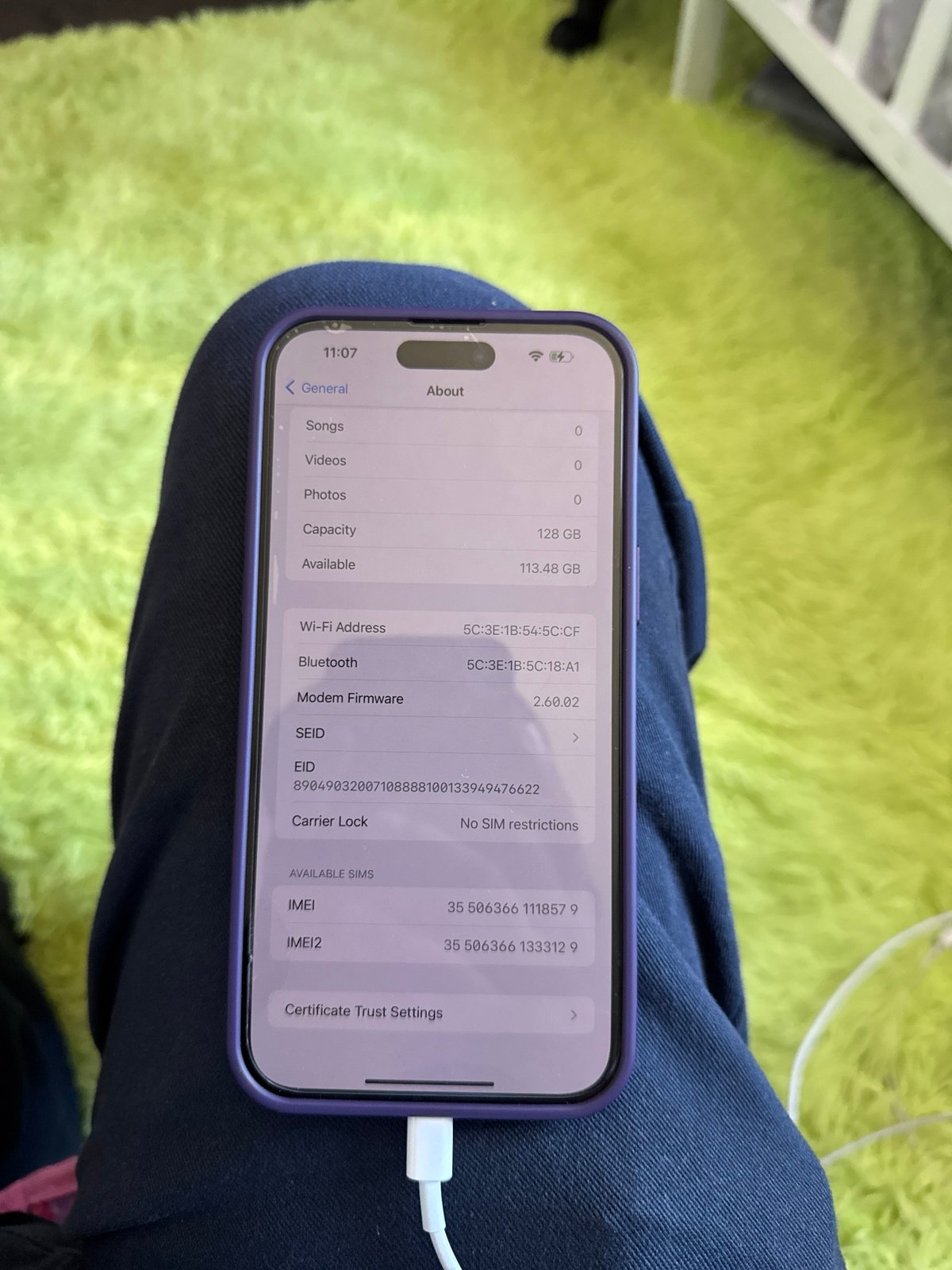 Apple iPhone 14 Pro Max 128 GB in Deep Purple for Unlocked 3X53