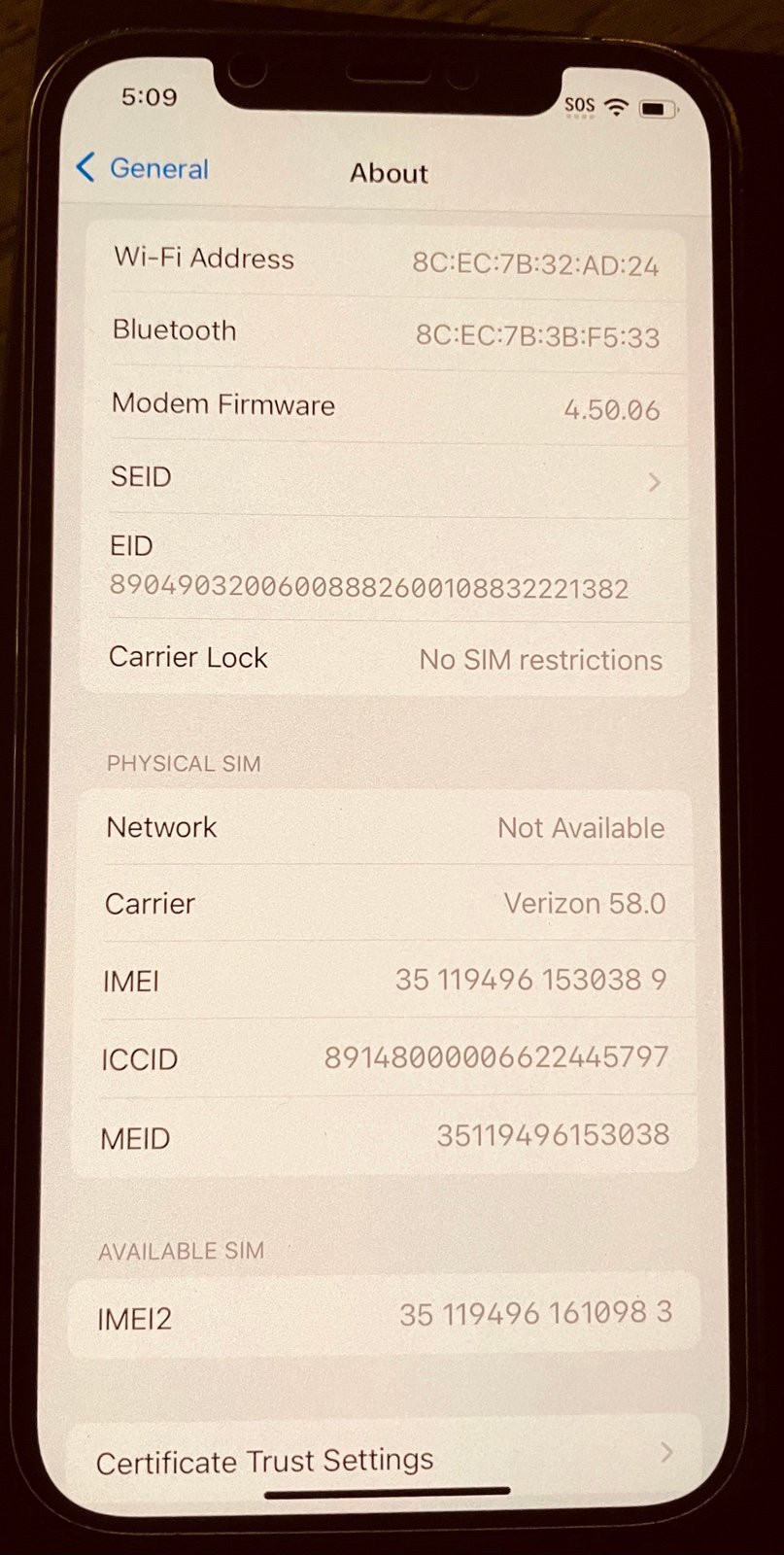 Apple iPhone 12 Pro 5N39