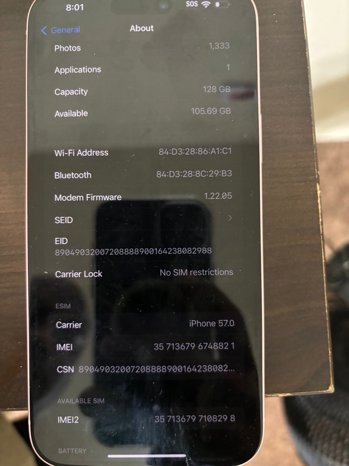 Apple IPhone 15 Plus Pink 128GB 1 Month Old 9D22