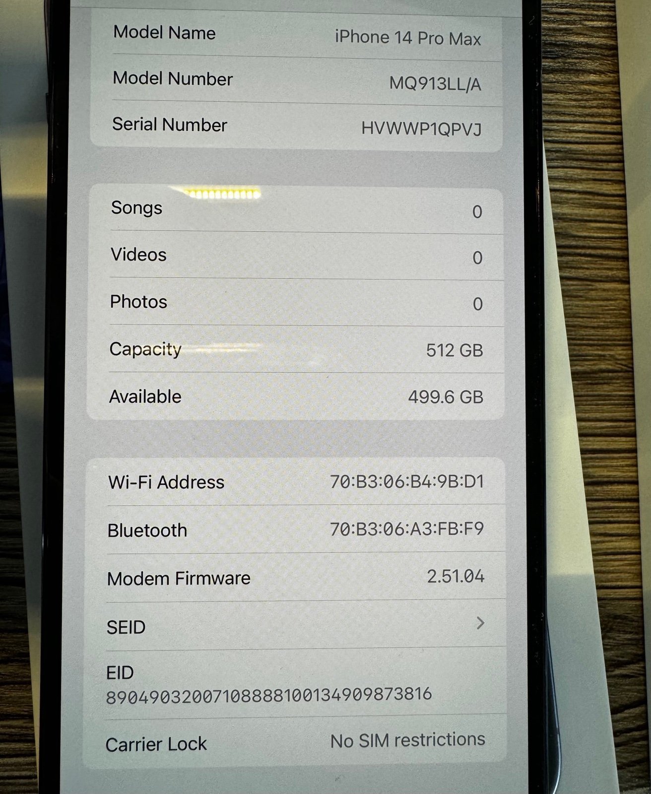 iPhone 14 Pro Max unlocked 512GB Great Condition Deep Purple 1H76