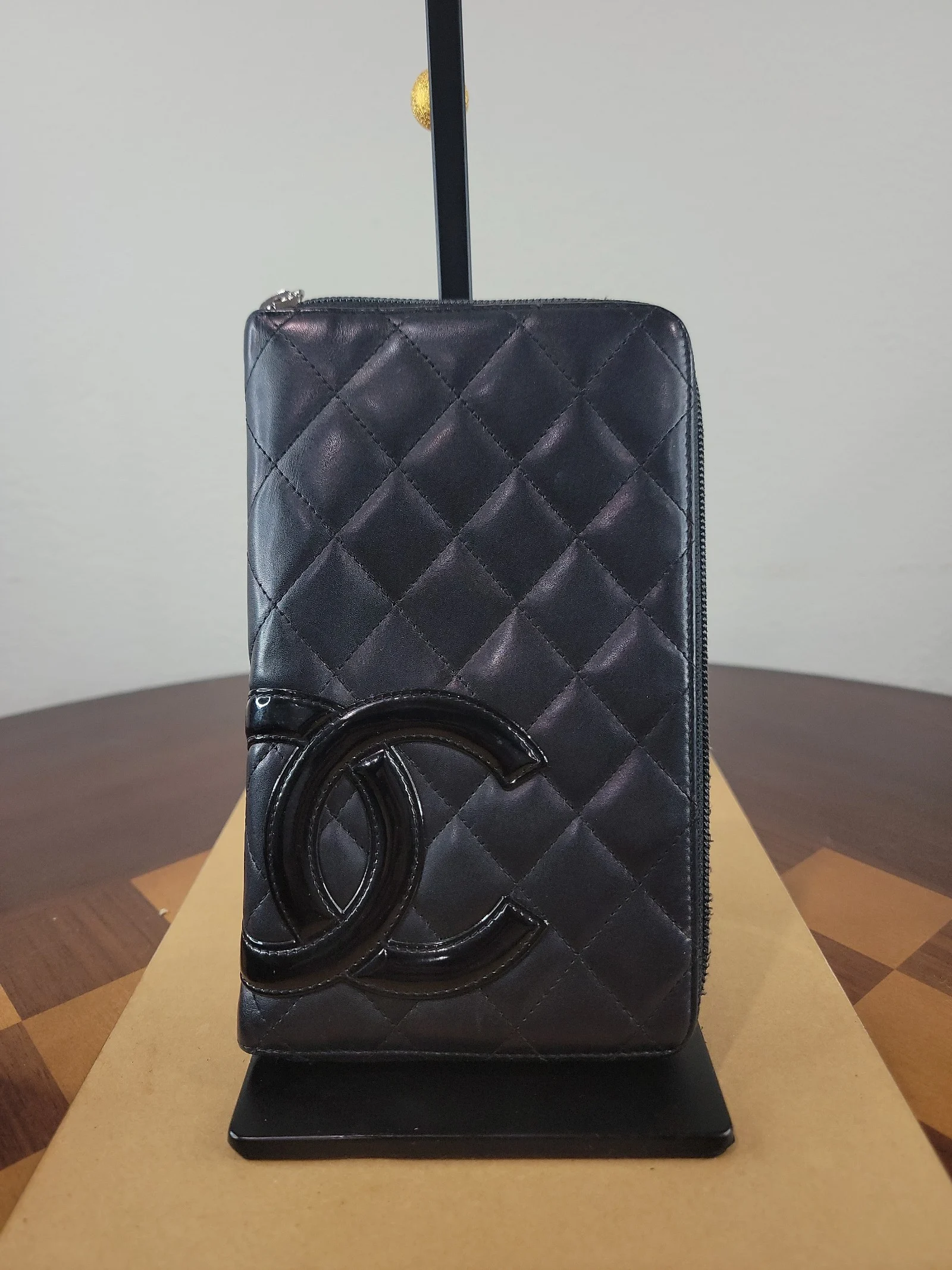 CHANEL cambon line quilted zip-around organizer (complete)