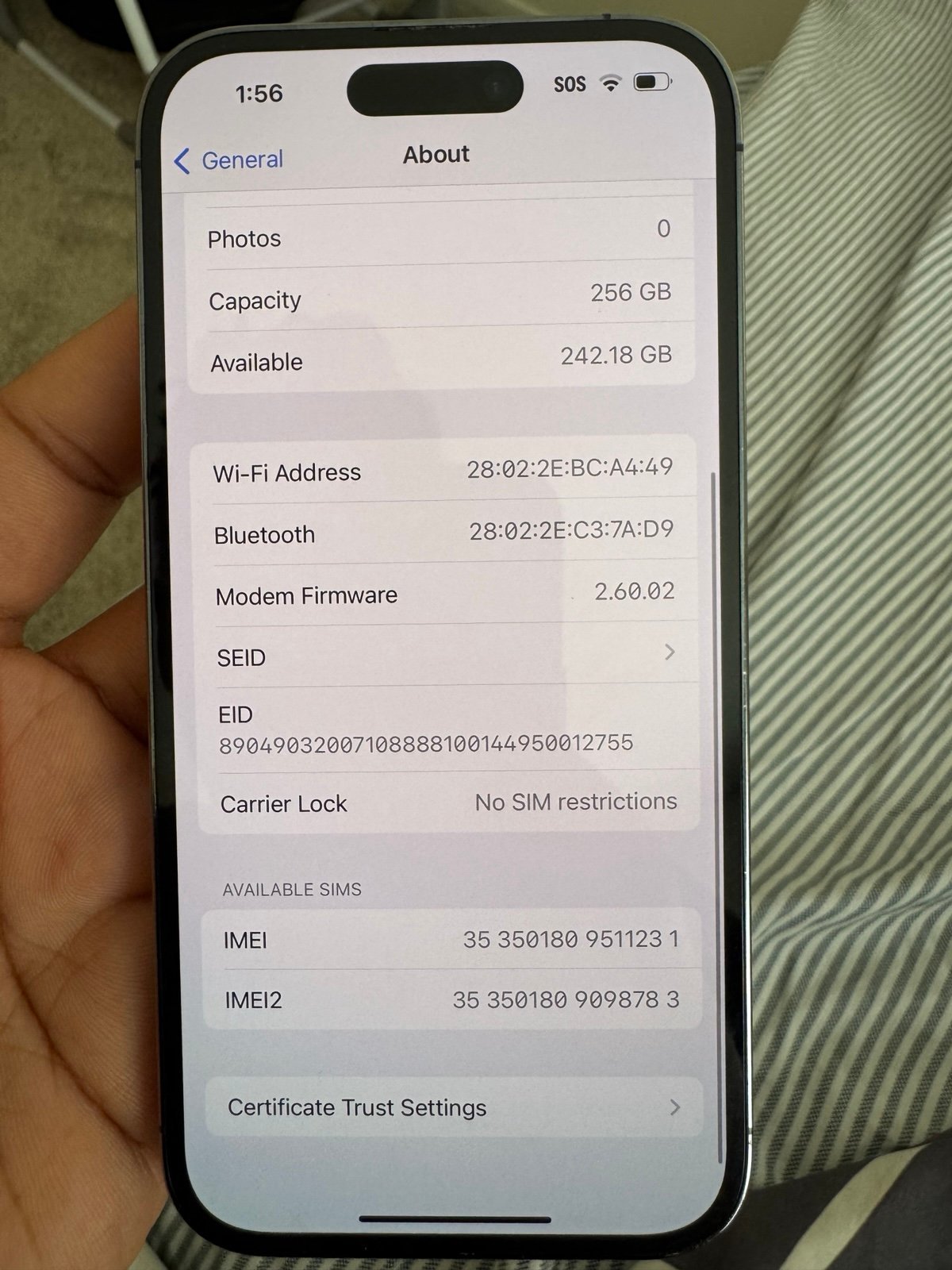 iPhone 14 Pro phone unlocked 256 1Z59