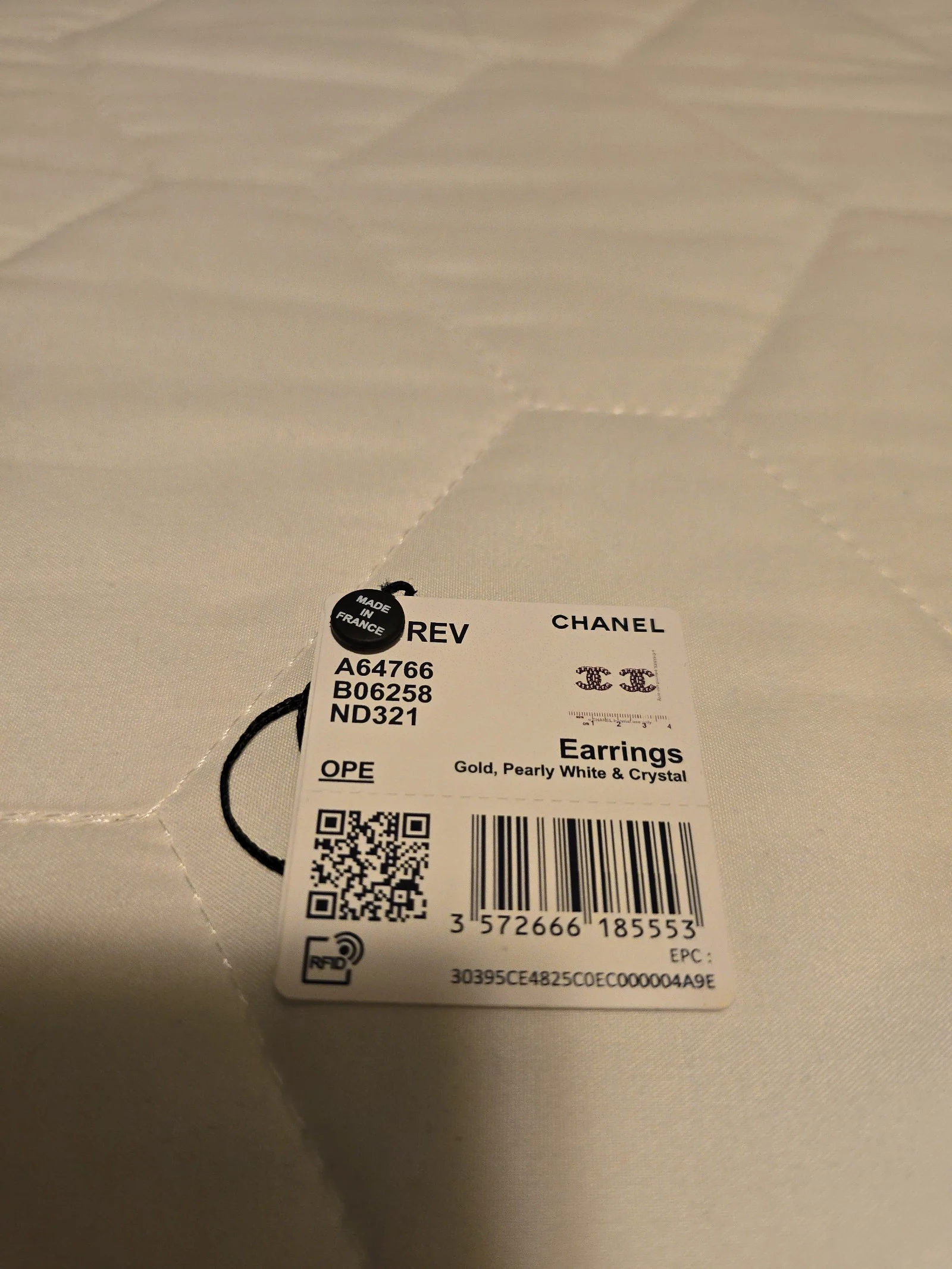 Chanel Gold Pearl & Crystal CC Earrings