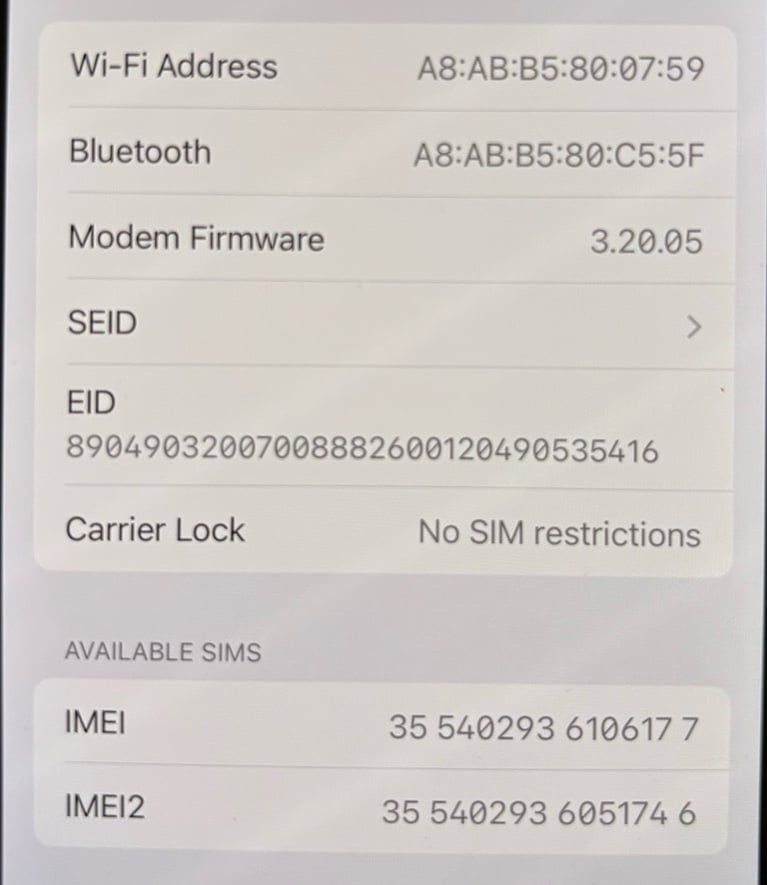 Apple iPhone 13 blue 128GB unlocked 1Y63