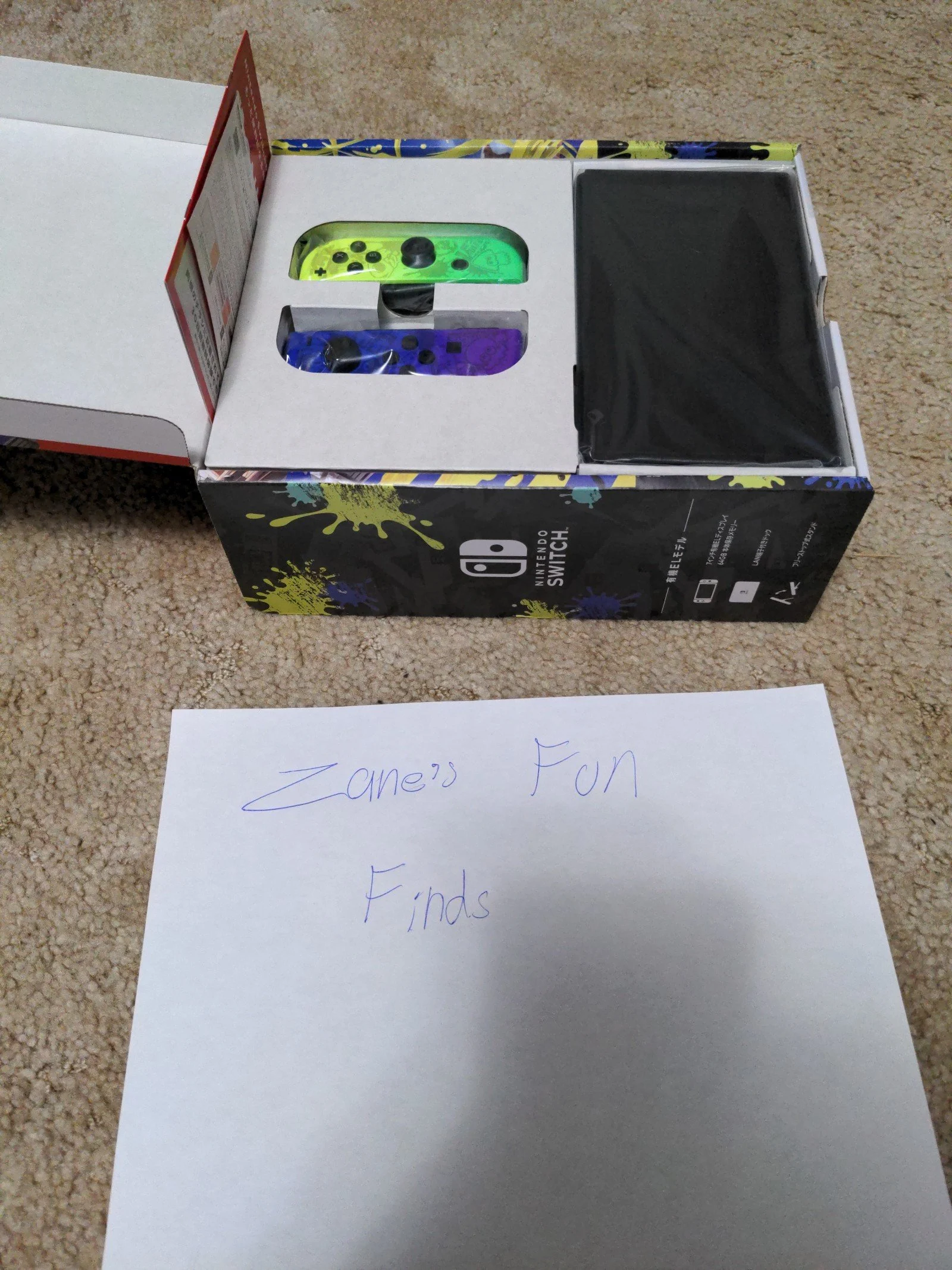 Nintendo Switch OLED Splatoon Version 1G87