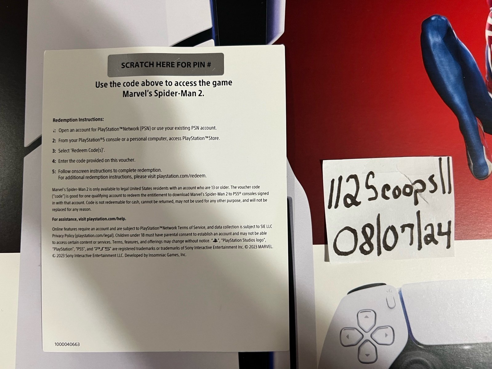 Sony PlayStation 5 Slim Console Disc Edition Marvel's Spider-Man 2 Bundle Extra 5J93