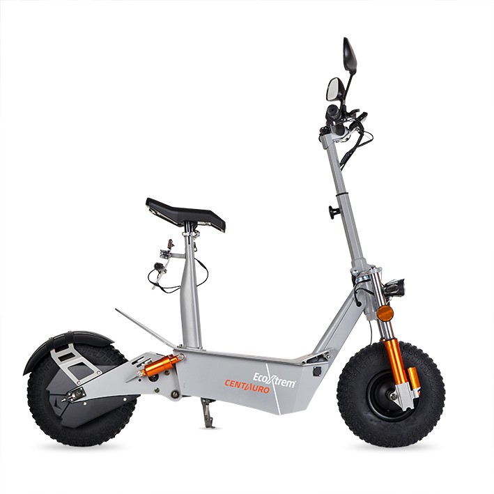 PATINETE ELÉCTRICO CENTAURO MATRICULABLE GRIS CON ASIENTO Y PANTALLA LCD XXL