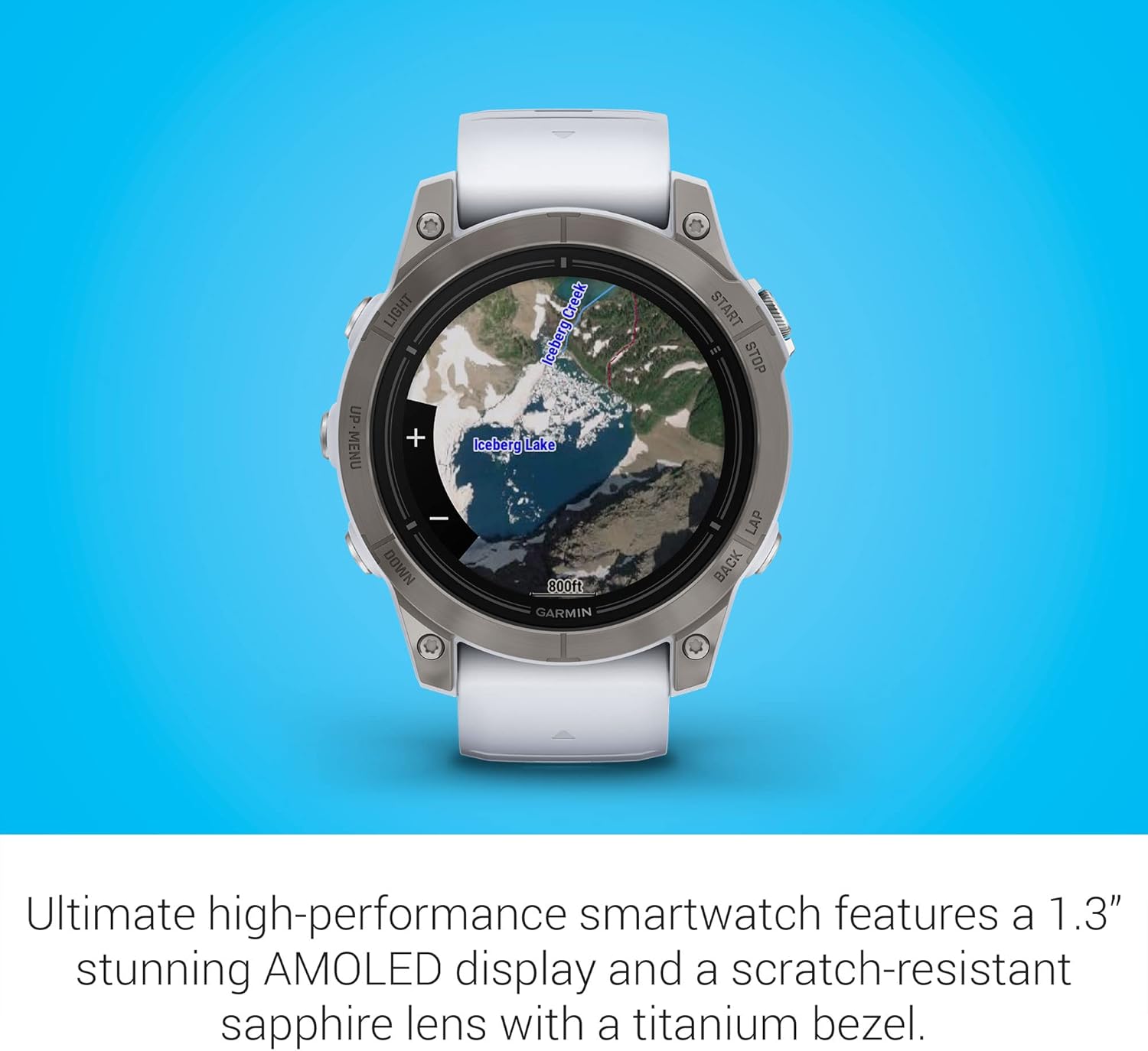 Garmin epix Pro (Gen 2) Sapphire Edition, 47mm, High Performance Smartwatch, Advanced Training Technology, Built-in Flashlight, Black