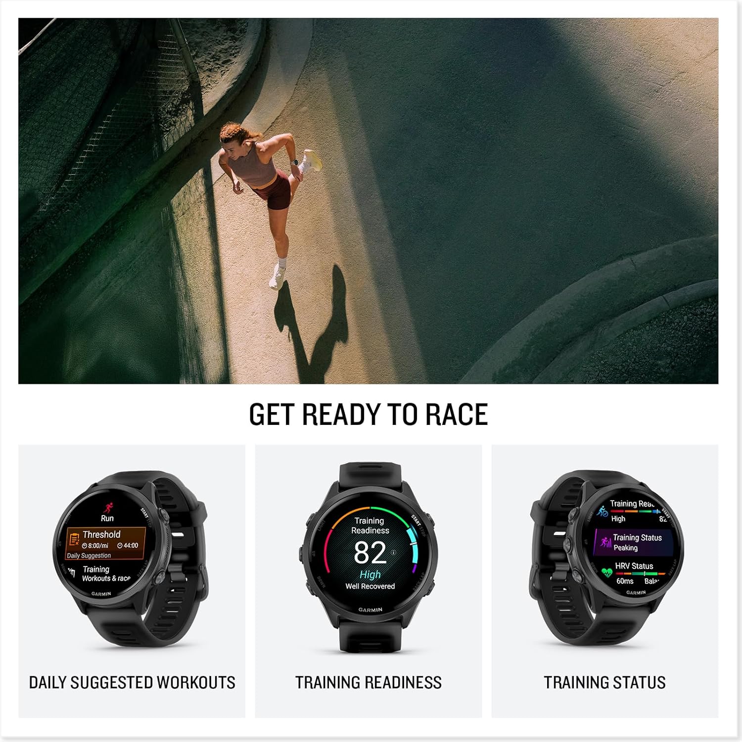 Garmin® Forerunner® 570, 42mm, Advanced GPS Running and Triathlon Smartwatch, AMOLED Display, Training and Recovery Features, Raspberry Aluminum with Translucent Bone/Mango Band