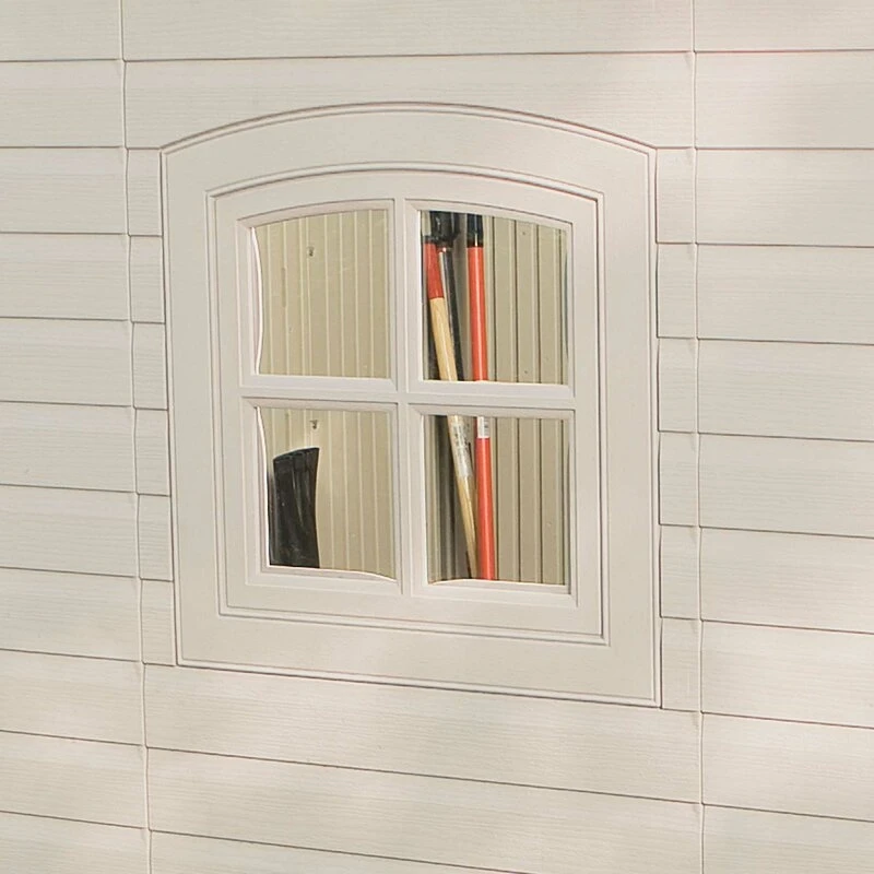 8' wide x 12.5' deep plastic storage shed