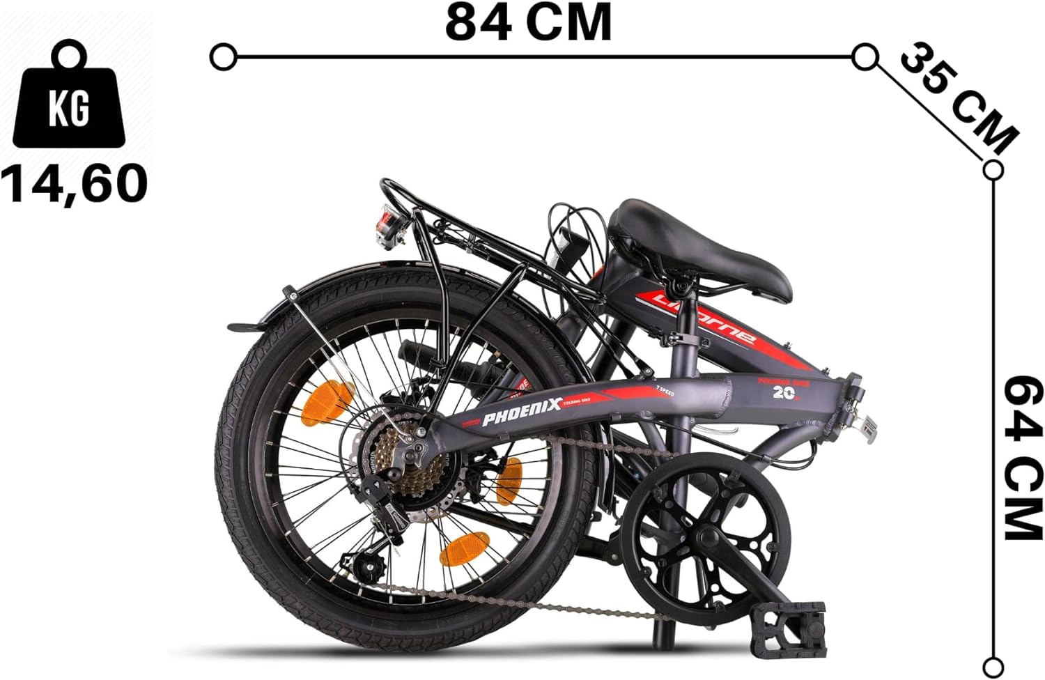 Licorne Bike Phoenix 2D, 20 Inch Aluminium Folding Bike