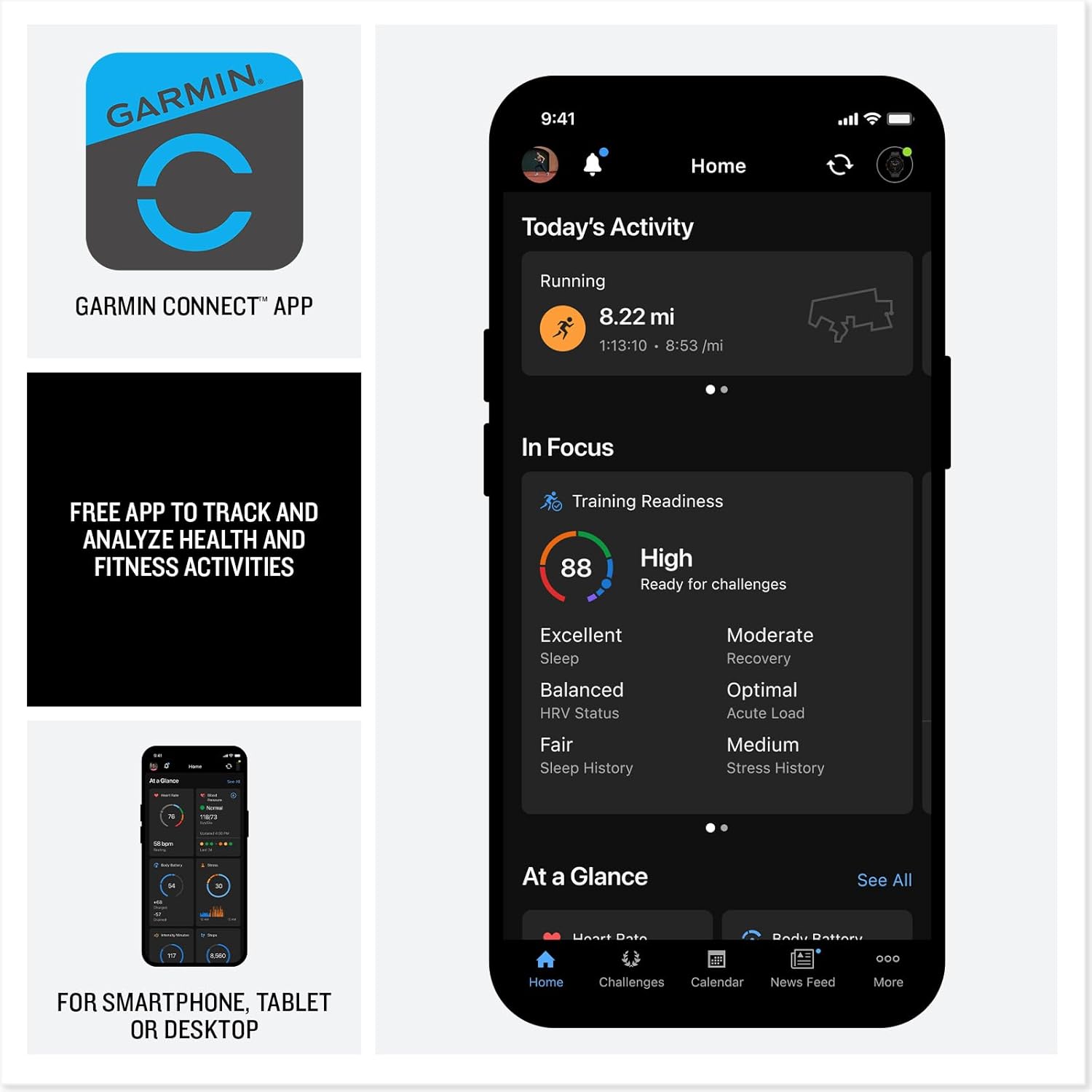 Garmin® Venu® X1, Thin and Lightweight GPS Smartwatch, AMOLED Display, Advanced Health and Fitness Features, Black with Slate Titanium Caseback and Black ComfortFit Nylon Band
