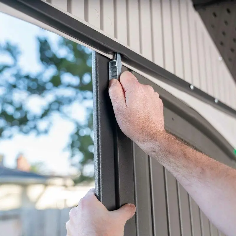 8' wide x 15' deep plastic storage shed