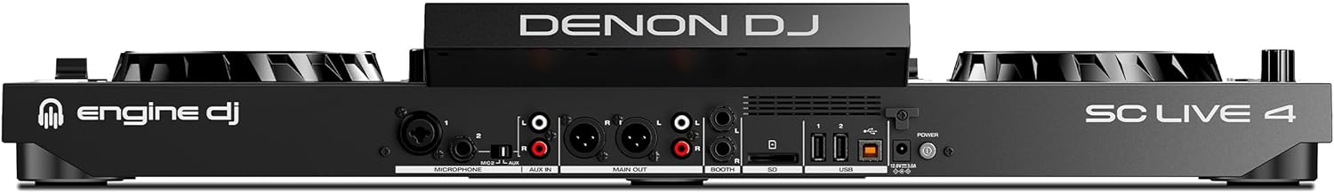 Denon DJ SC LIVE 4 Standalone DJ Controller with Stem Separation on 4-Decks, Wi-Fi Streaming, Build-in Speakers, Serato DJ and Virtual DJ Compatible