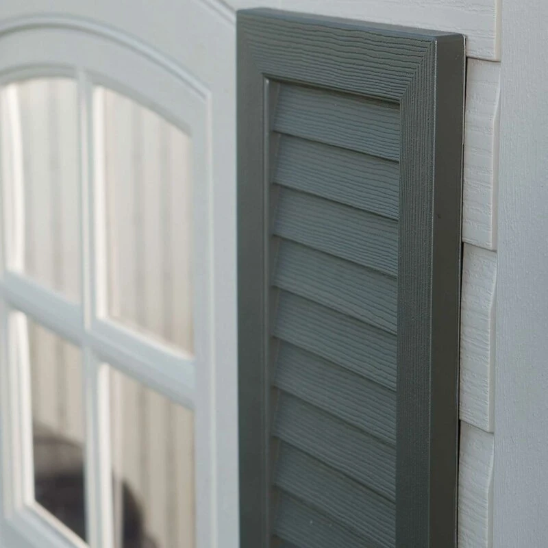 Double entry 15' wide x 8' deep plastic storage shed