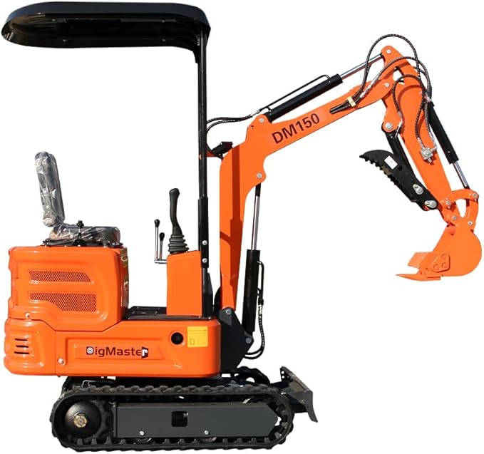 2,000 lbs Mini Crawler Excavator Hydraulic Thumb Canopy B&S Engine EPA for Garden, Farm, Park, Road Micro Digger USA Stock