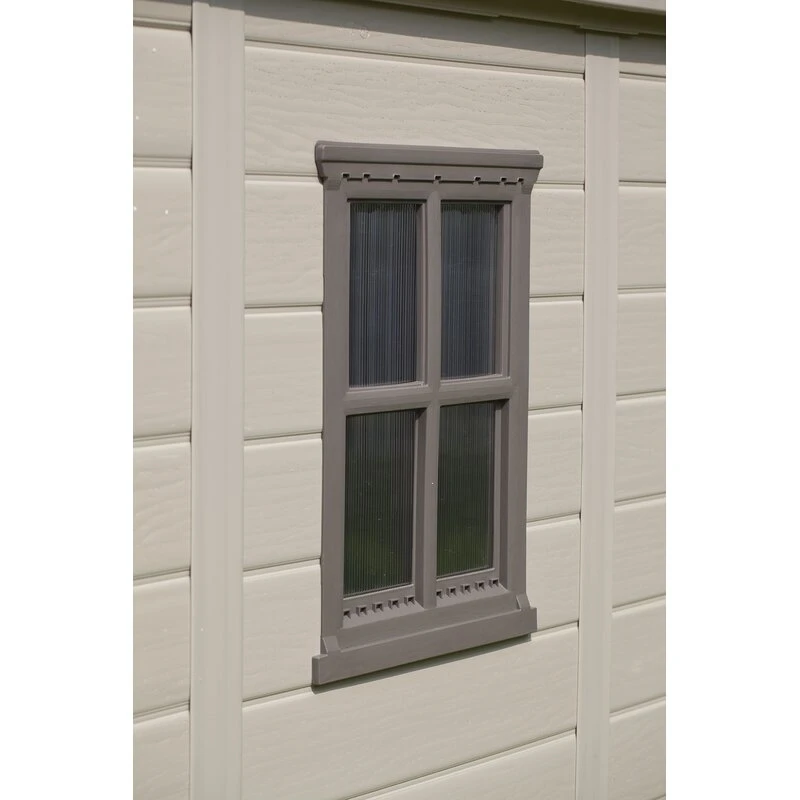 Factor 8 ft wide x 11 ft deep resin storage shed