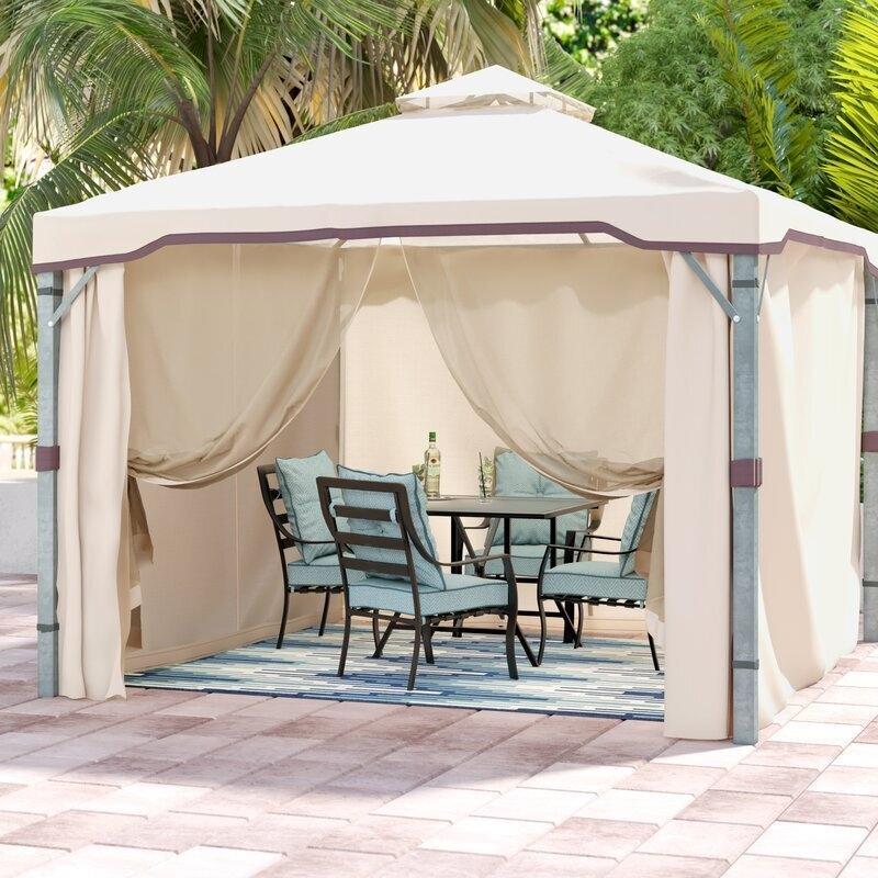 Franz 9.83 Ft. W X 9.83 Ft. D Metal Patio Gazebo