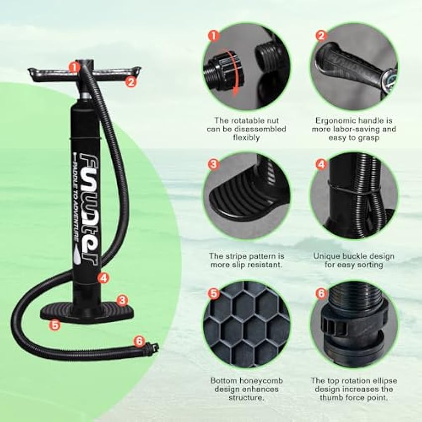 FunWater Inflatable Stand Up Paddle Board with Premium SUP Paddleboard Accessories, Wide Stable Anti-Slip EVA Deck, Paddle Boards for Adults & Youth of All Skill Levels