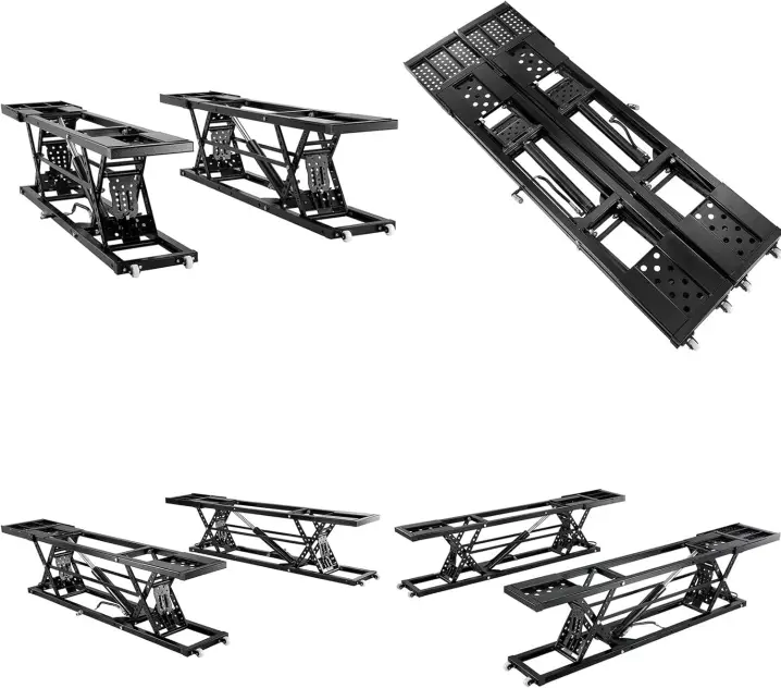 Portable Car Lift - 5000LBS/7000LBS Capacity, Adjustable Height, Heavy-Duty Carbon Steel Truck Lift with 120V Power (Black, 7000LBS)