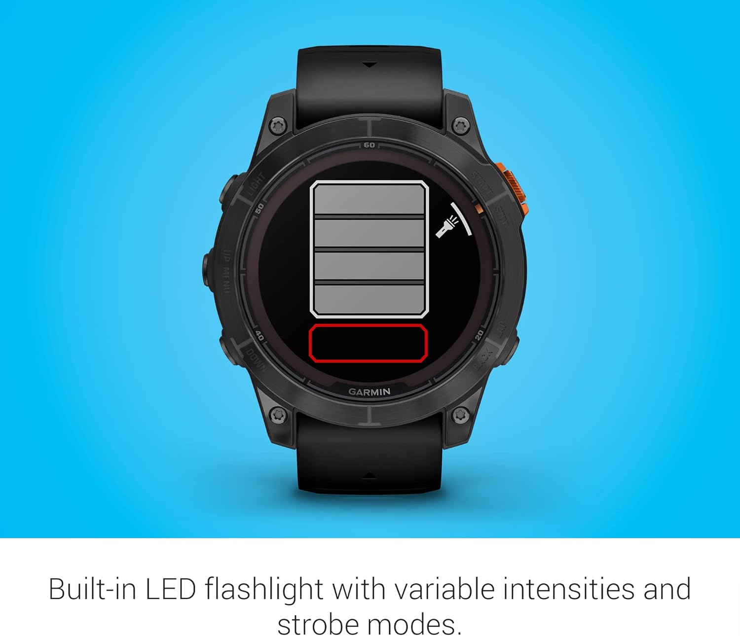 Garmin fēnix 7X Pro Sapphire Solar, Multisport GPS Smartwatch, Built-in Flashlight, Solar Charging Capability, 010-02778-10, Black