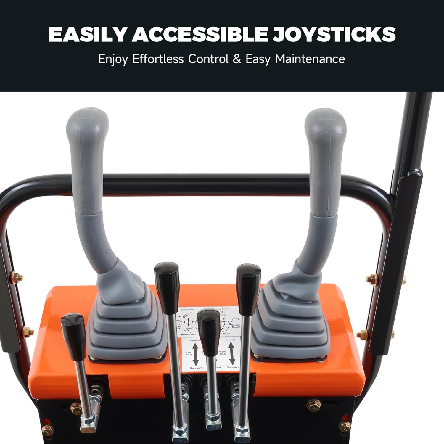 AHM Mini Excavator Machine, 1 Ton Mini Crawler Excavator with 13.5 hp EPA Certified Engine & All-Terrain Tracks, Trench Digger with Canopy & Adjustable Seat for Garden Farm Park Construction Site