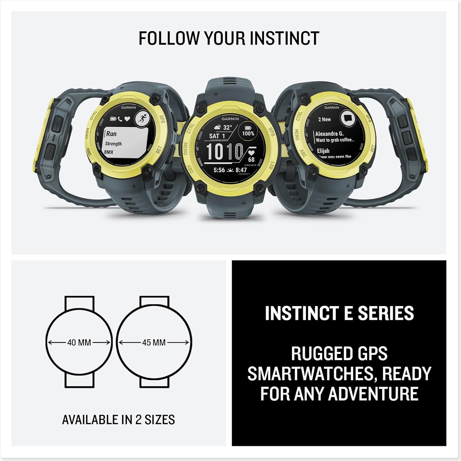 Garmin Instinct® 3 Tactical Edition, 50mm, Solar Charged Display, Rugged Outdoor GPS Smartwatch